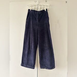 COS Navy Corduroy Trousers
